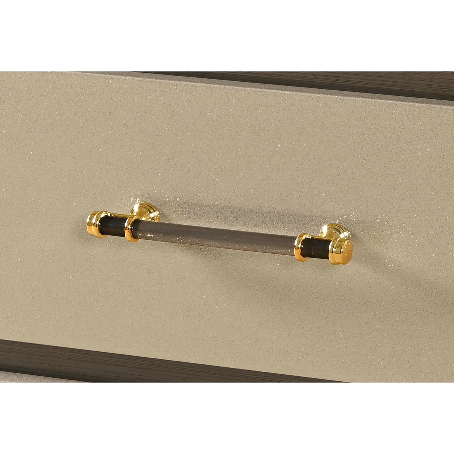 Left. Global Furniture USA - Genesis Gold Nightstand With Led - Gold.