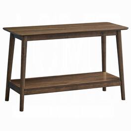 Manhattan Lane - Fexy Sofa Console Table, 48 Inch Top with Lower Shelf - Walnut Brown