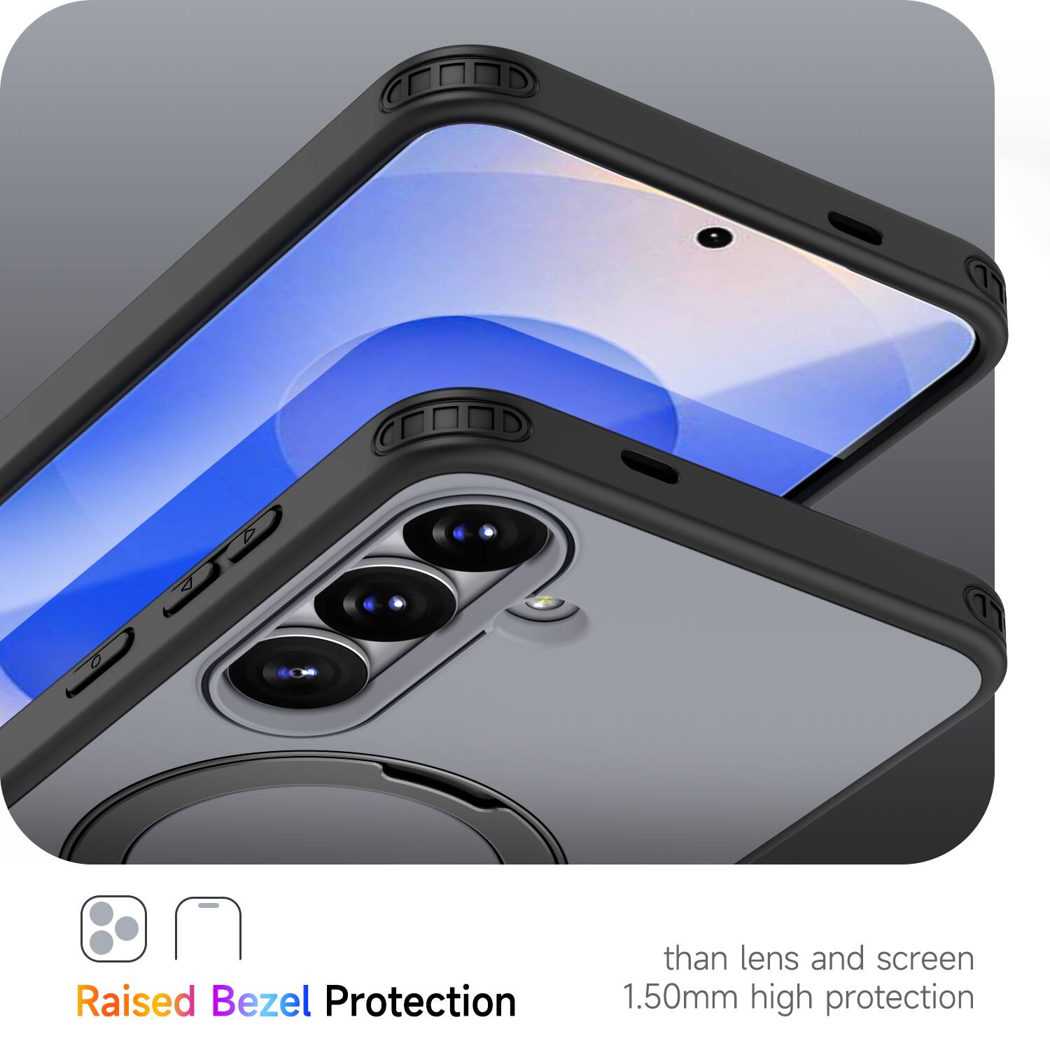 17 Raised Bezel Protection than lens and screen 1.50mm high protection