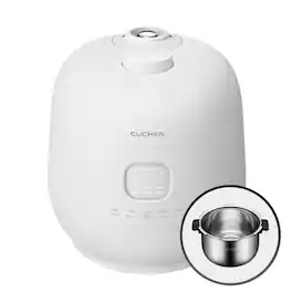 cuchen - IH Dual Pressure Rice Cooker 6-cup, 1.14 Quarts (uncooked) 12-cup, 2.28 Quarts (cooked) Made in Korea - White