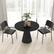 Back. Costway - Modern Dining Chairs Set of 4 with Tilted Backrest & Sturdy Metal Legs Plastic - Black.