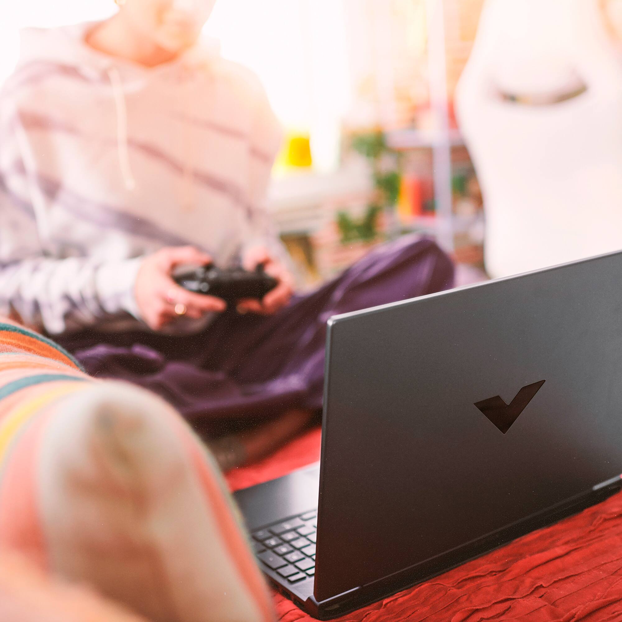 Zoom in on Alt View 14. HP - Victus 15.6" Full HD Gaming Laptop - AMD Ryzen 5-7535HS - 8GB DDR5 Memory - AMD Radeon RX 6550M - 512GB SSD - Mica Silver.