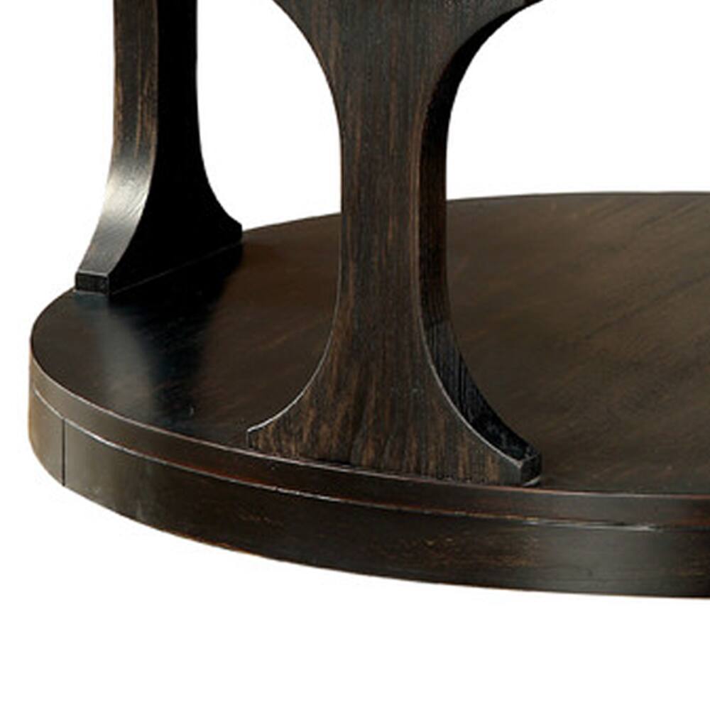 Alt View 3. Manhattan Lane - Carrie Transitional Coffee Table, Antique Black - Antique Black.