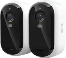 Arlo - Essential Outdoor Security Camera 2K (3rd Gen, 2025 Release) - Wireless, Rechargeable Camera, 2-Cam - White