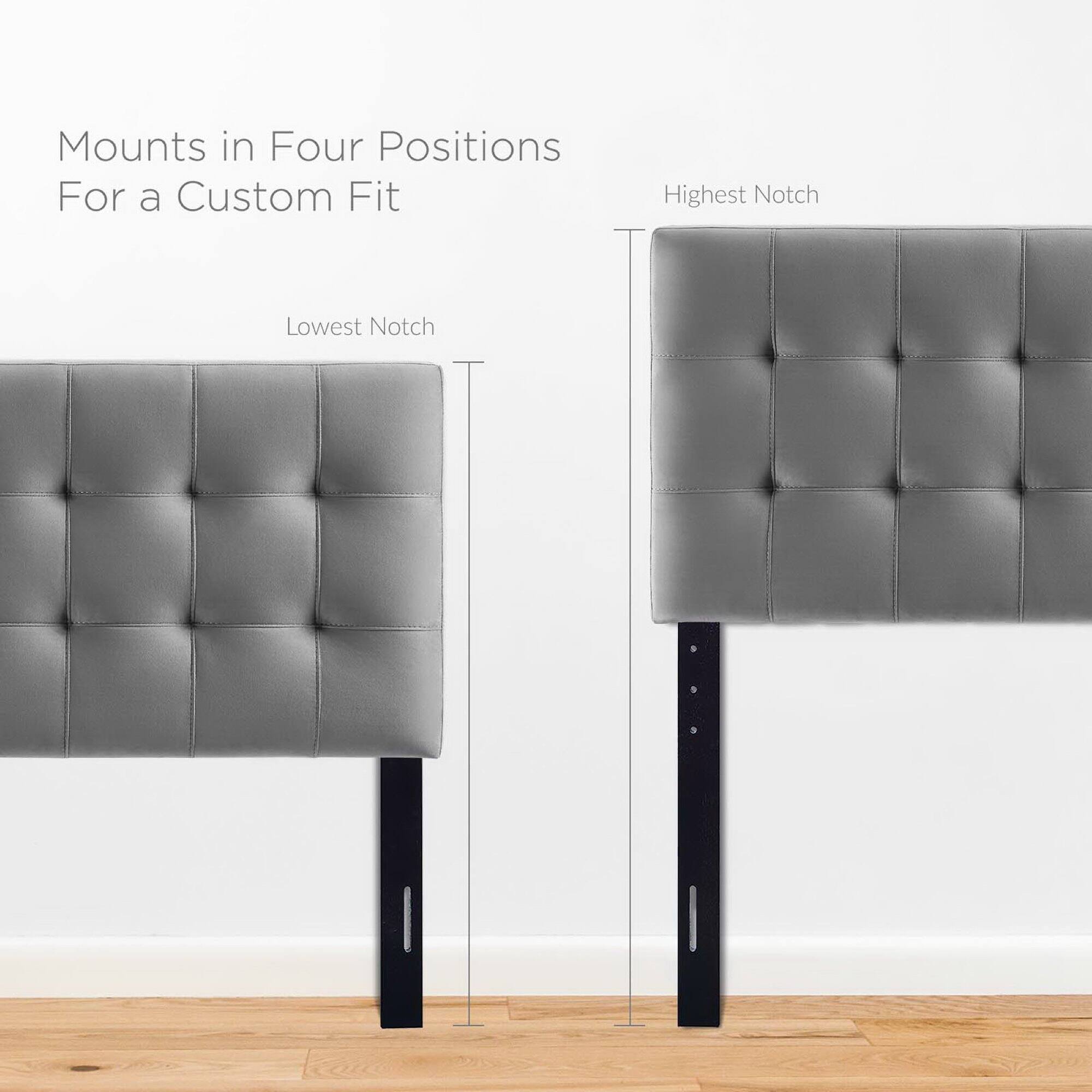 Mounts in Four Positions  
For a Custom Fit  

Lowest Notch  
Highest Notch
