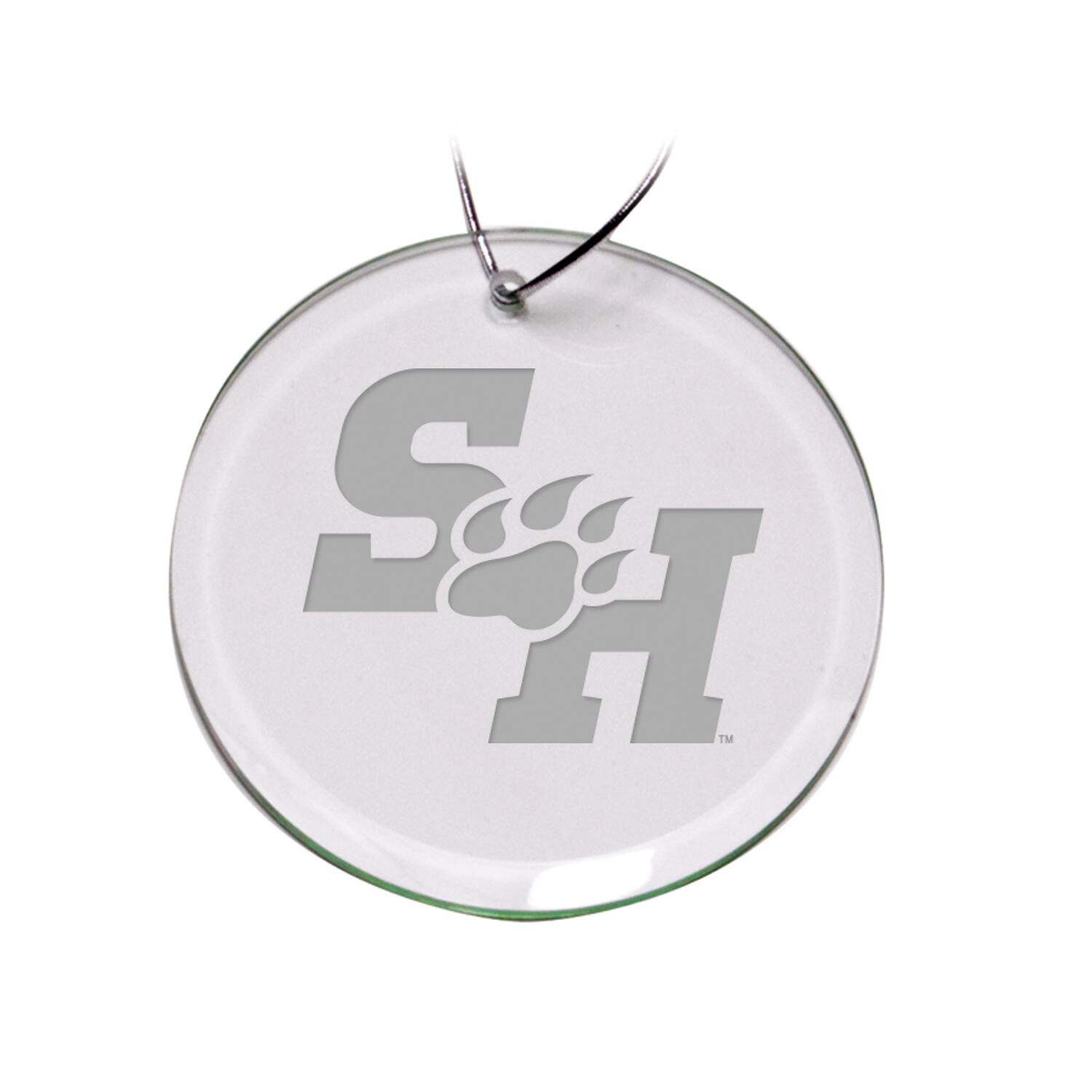Front. Jardine - Sam Houston State Bearkats 3'' Glass Round Ornament - Multicolor.