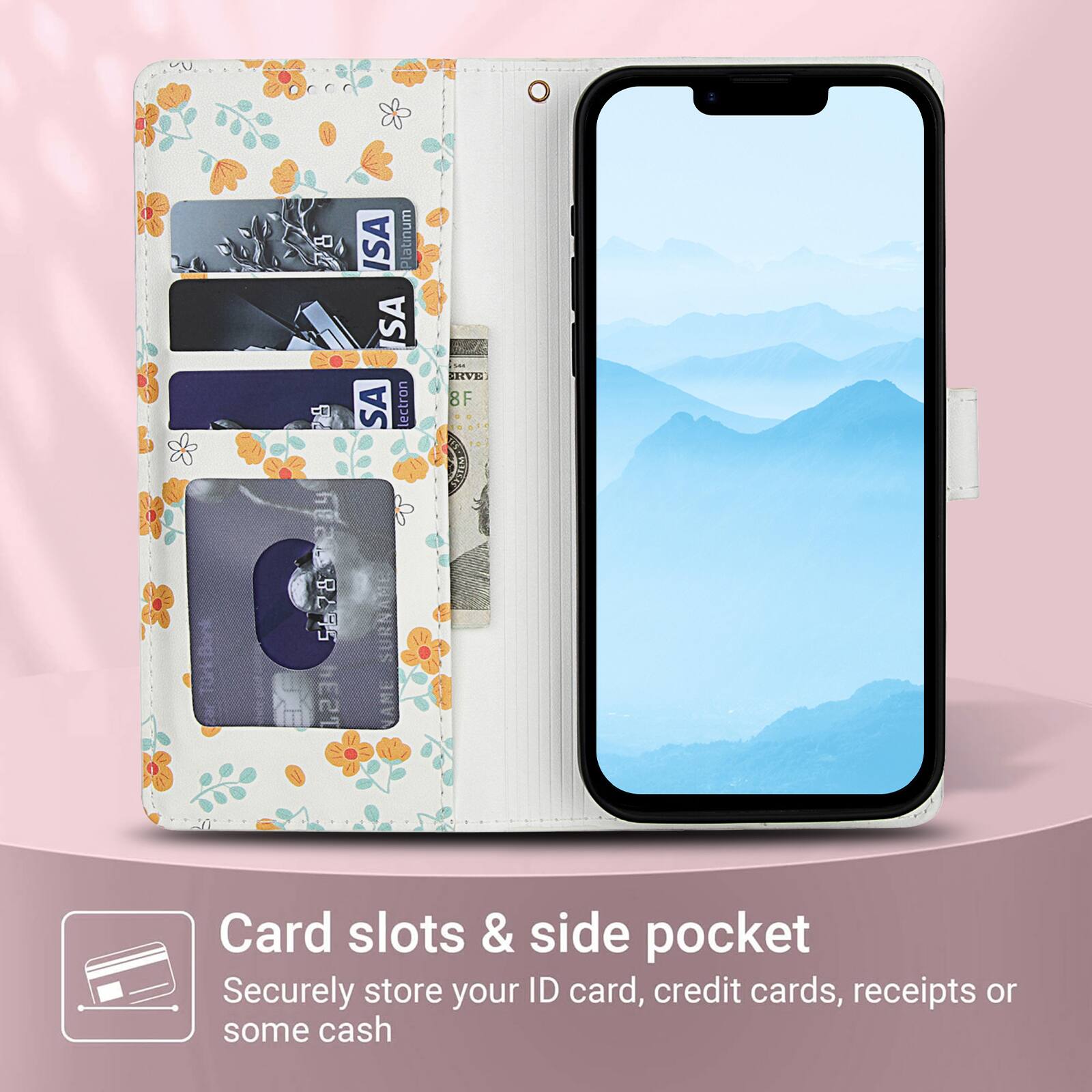ISA Platinum SA  
EHVE lectron 8F 2 SA LCAALCE 4  
a car-TrkBonk 5578 PESI  
SURNAME NAME  

Card slots & side pocket  
Securely store your ID card, credit cards, receipts or some cash