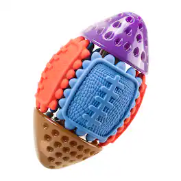 Frienhund - Interactive Bacon Flavor Nylon & Rubber Puzzle Ball Dog Toy,1 count - Multi-color