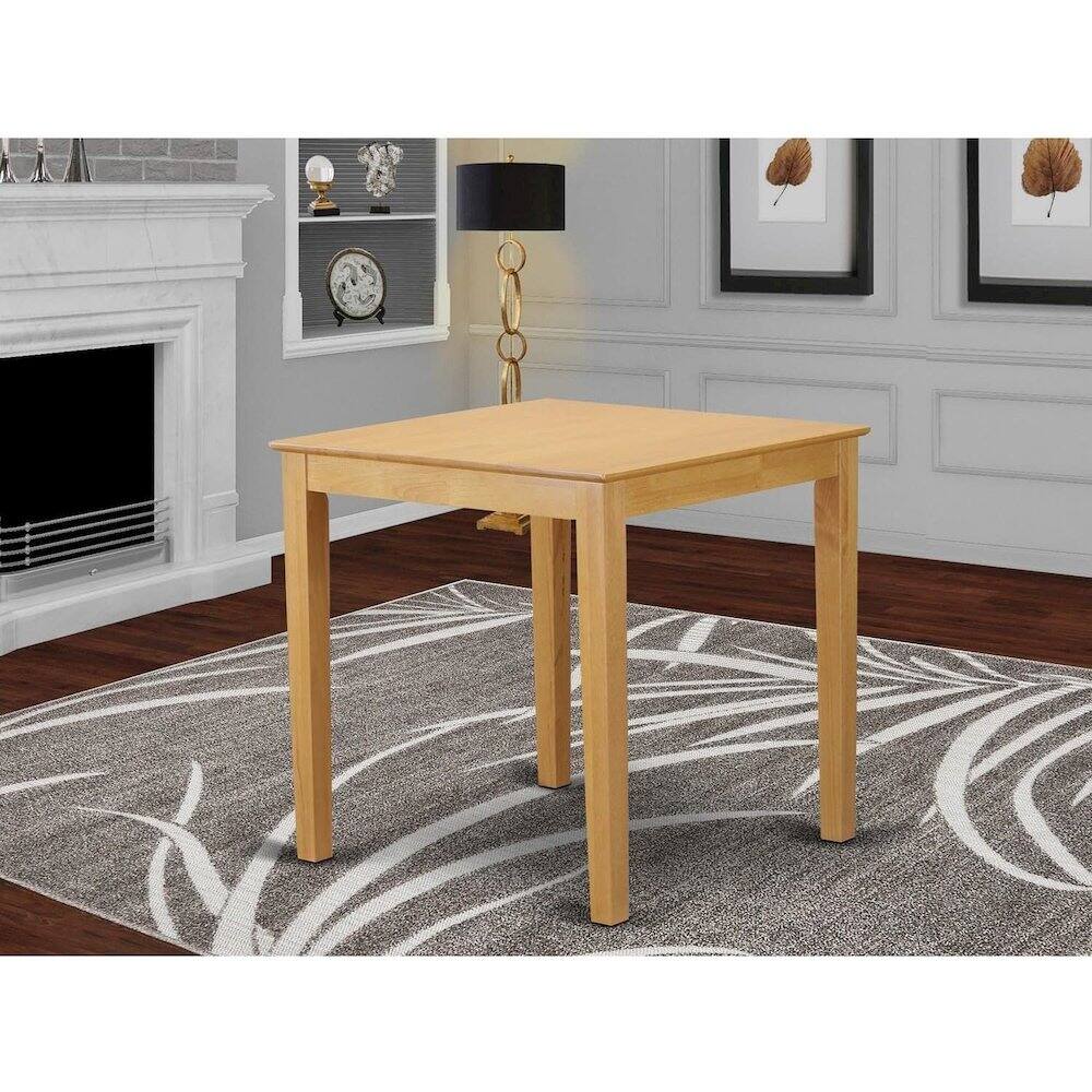 Angle. East West Furniture - 36"-Square Counter Height Pub Set table in Oak Finish - Oak.