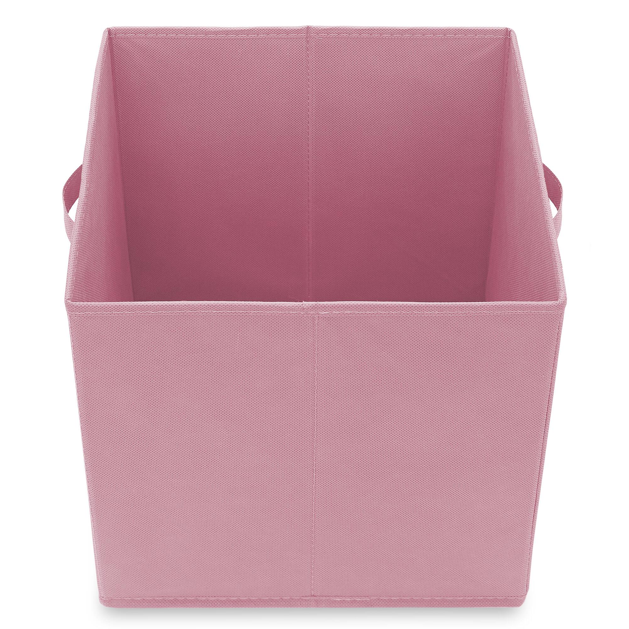 Alt View 3. Casafield - (Set of 6) Collapsible Fabric Cubes - Storage Bins - Light Pink.