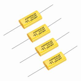 Unique Bargains - 4pcs 2.7uF High-Frequency Divider Capacitor, 258V Audio Speaker Crossover Non-Polarity Polypropylene MKP Film Capacitors - Yellow