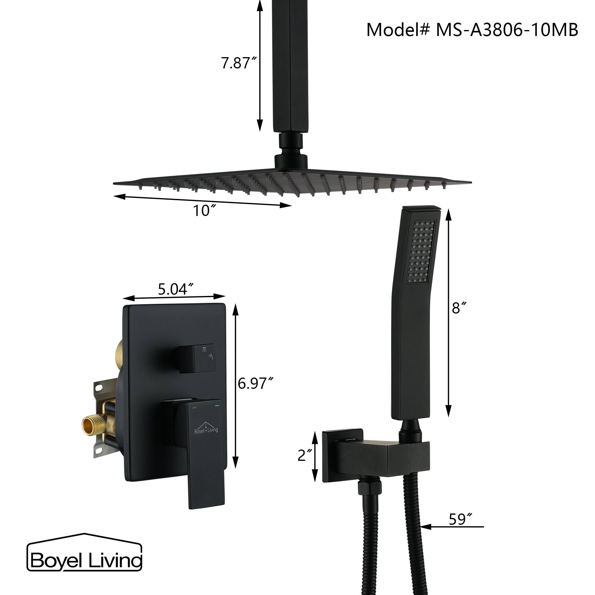 Model# MS-A3806-10MB 7.87" 10" 5.04" 8" 6.97" 2" 59" Boyel Living