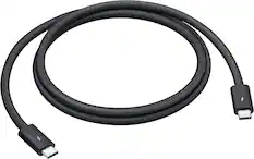 Front. Apple - Thunderbolt 5 (USB‑C) Pro Cable (1 m) - Black.