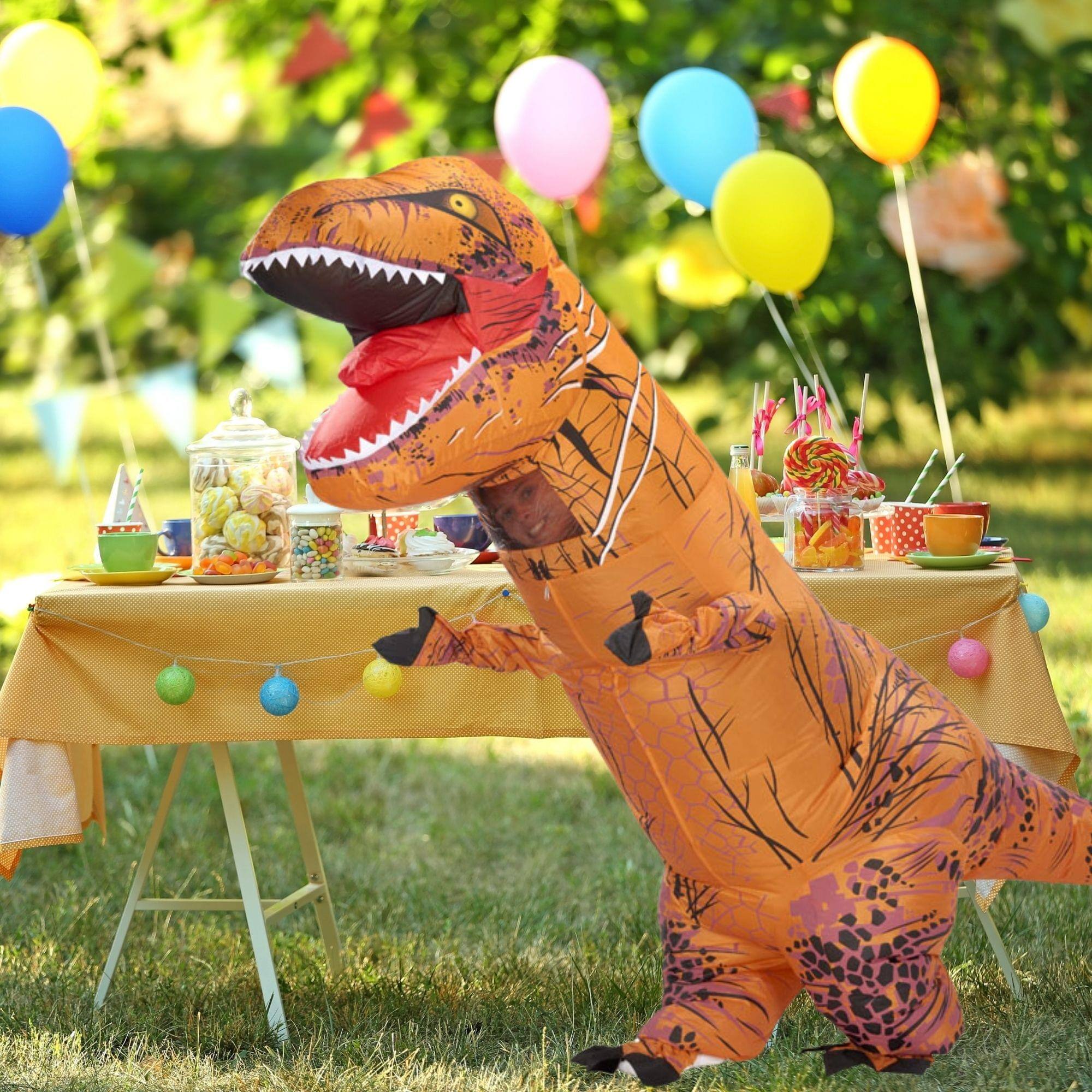 Alt View 10. Orion Costumes - Inflatable Dinosaur Adult Costume One Size - Tan.