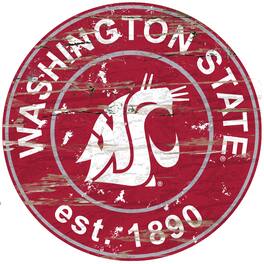 Fan Creations - Washington State Cougars 23.5" Distressed Round Sign - Multicolor