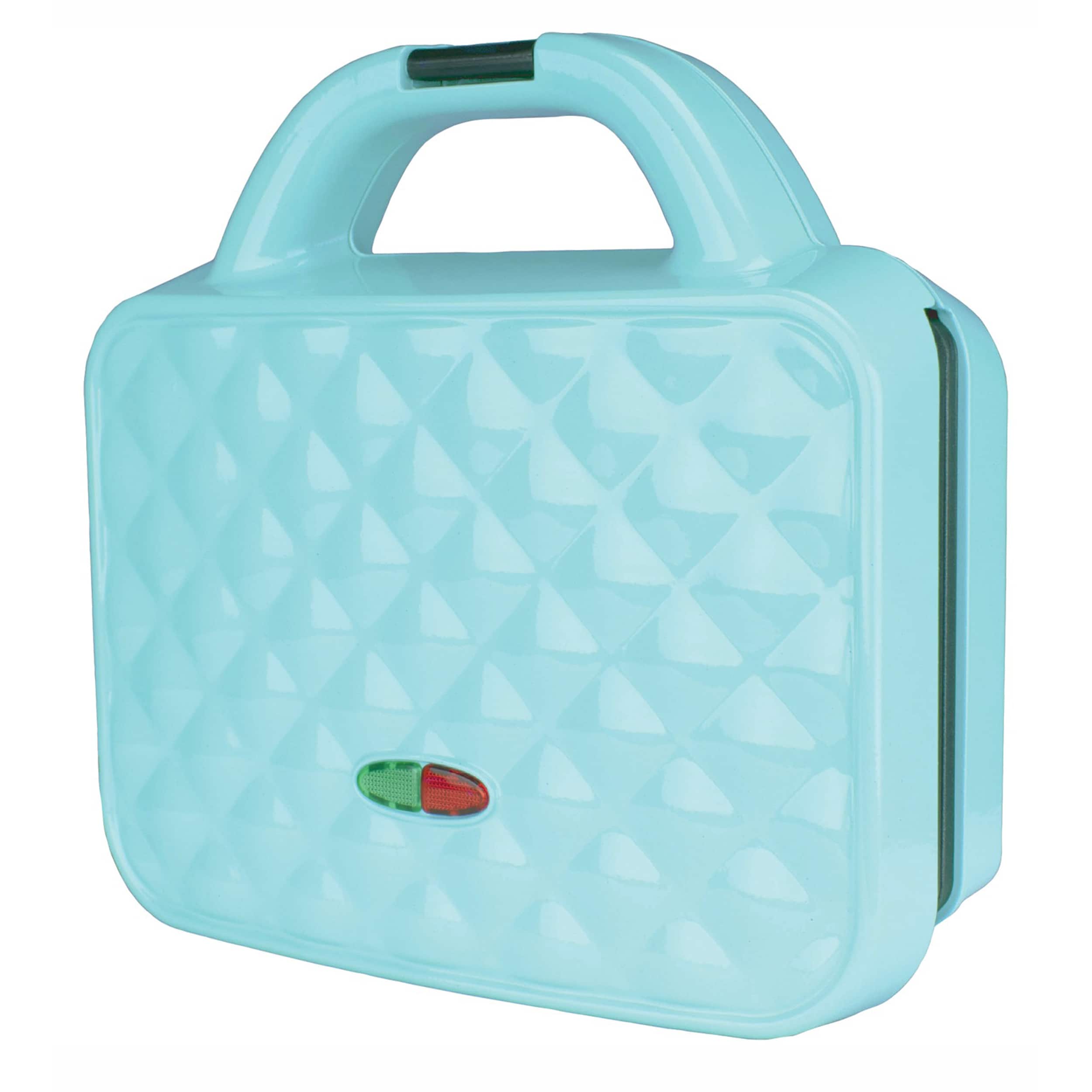 Front. Brentwood - Brentwood Couture Purse Non-Stick Dual Waffle Maker in Blue with Indicator Lights - Blue.