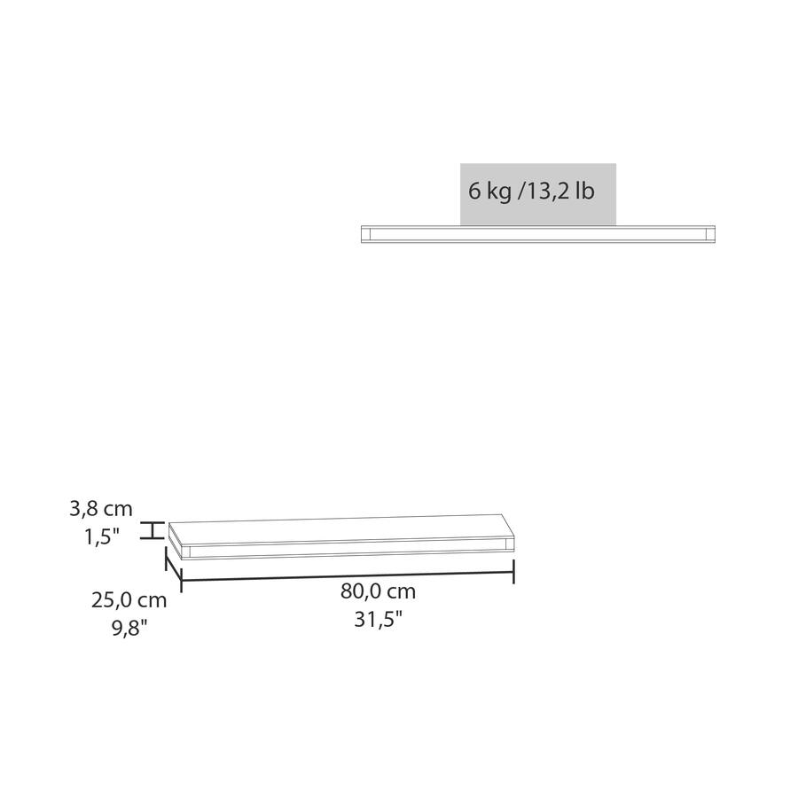 TuHome Ecco 31.5" Wide Floating Shelves Set Of 2, Shelves For Wall ...