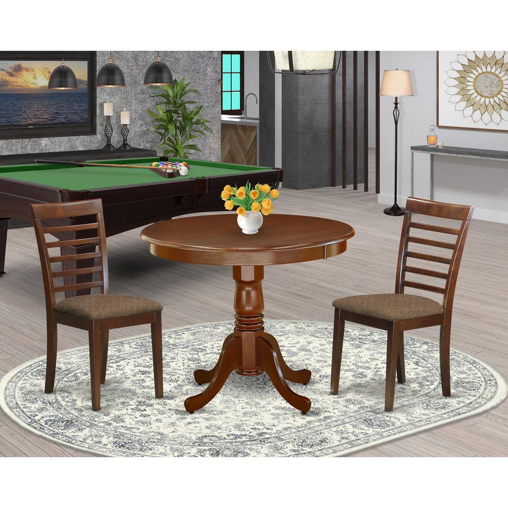 Left. East West Furniture - Dining Room Set Mahogany - Brown.