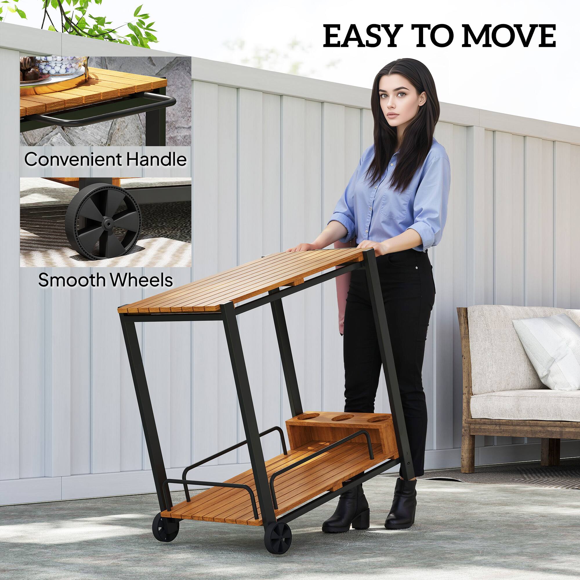 EASY TO MOVE
Convenient Handle
Smooth Wheels