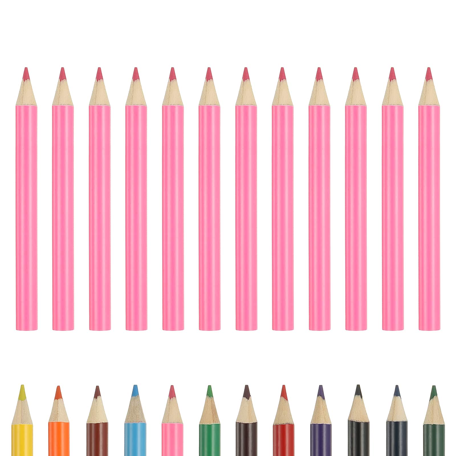 Unique Bargains - Colored Pencils, Cute Oil-Based Drawing Pencils for Adult Coloring, Artists, Beginners, 12pcs - Pink price history on PriceWatchPro