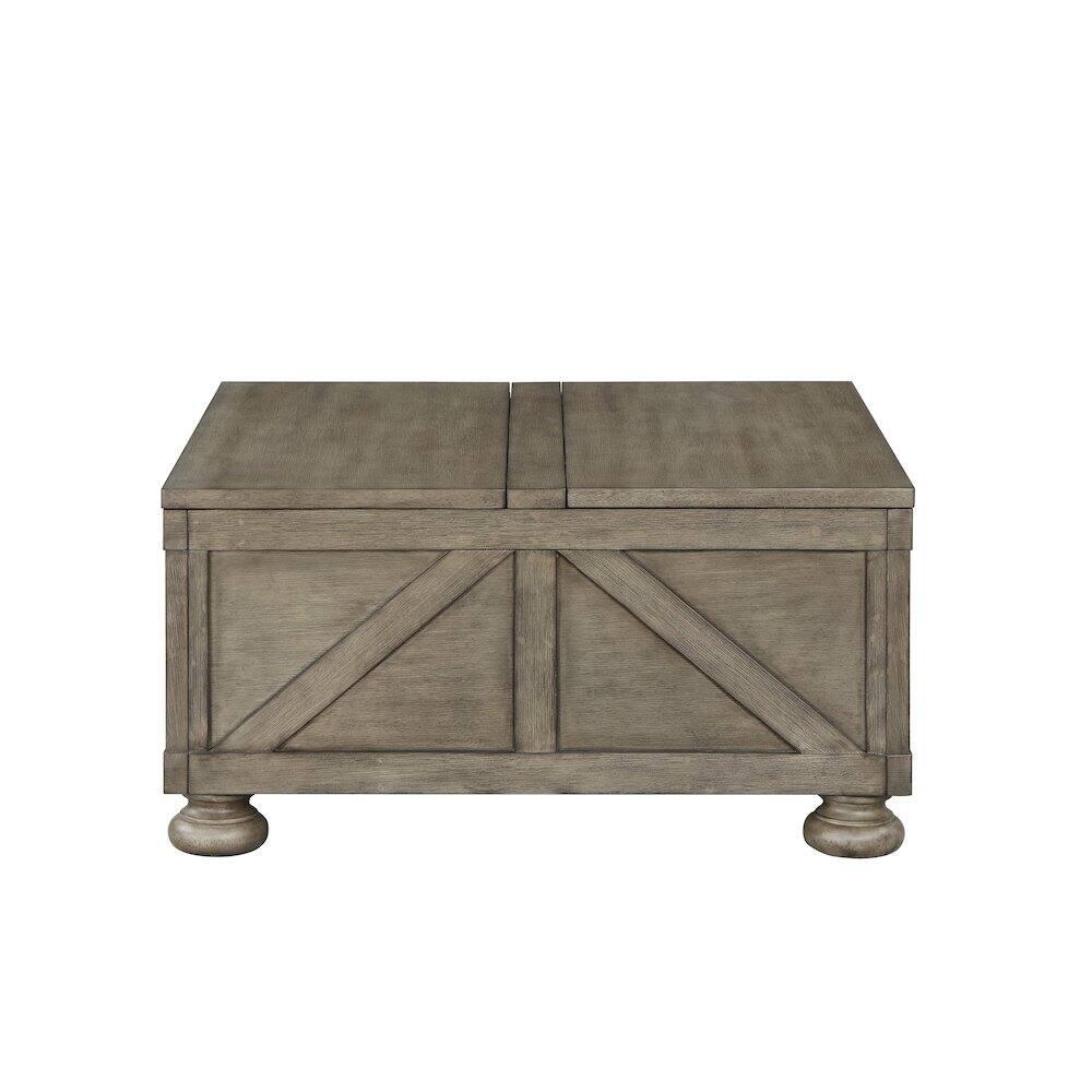 Alt View 1. Furniture of America - Zula Wood Hidden Storage Coffee Table - Grey.