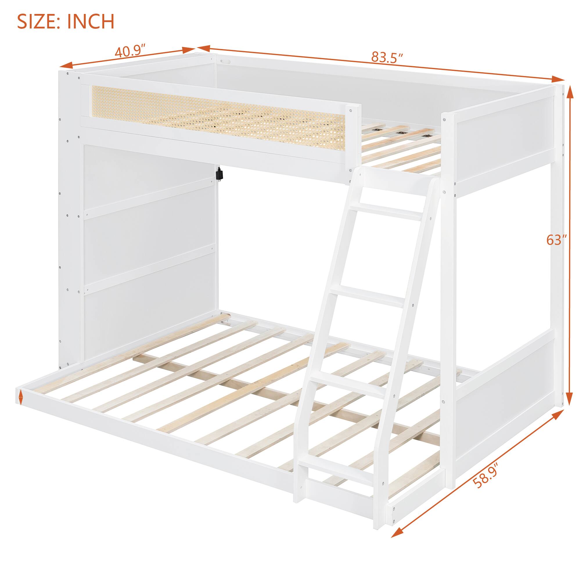 SIZE: INCH  
40.9" 83.5" 63" 58.9"