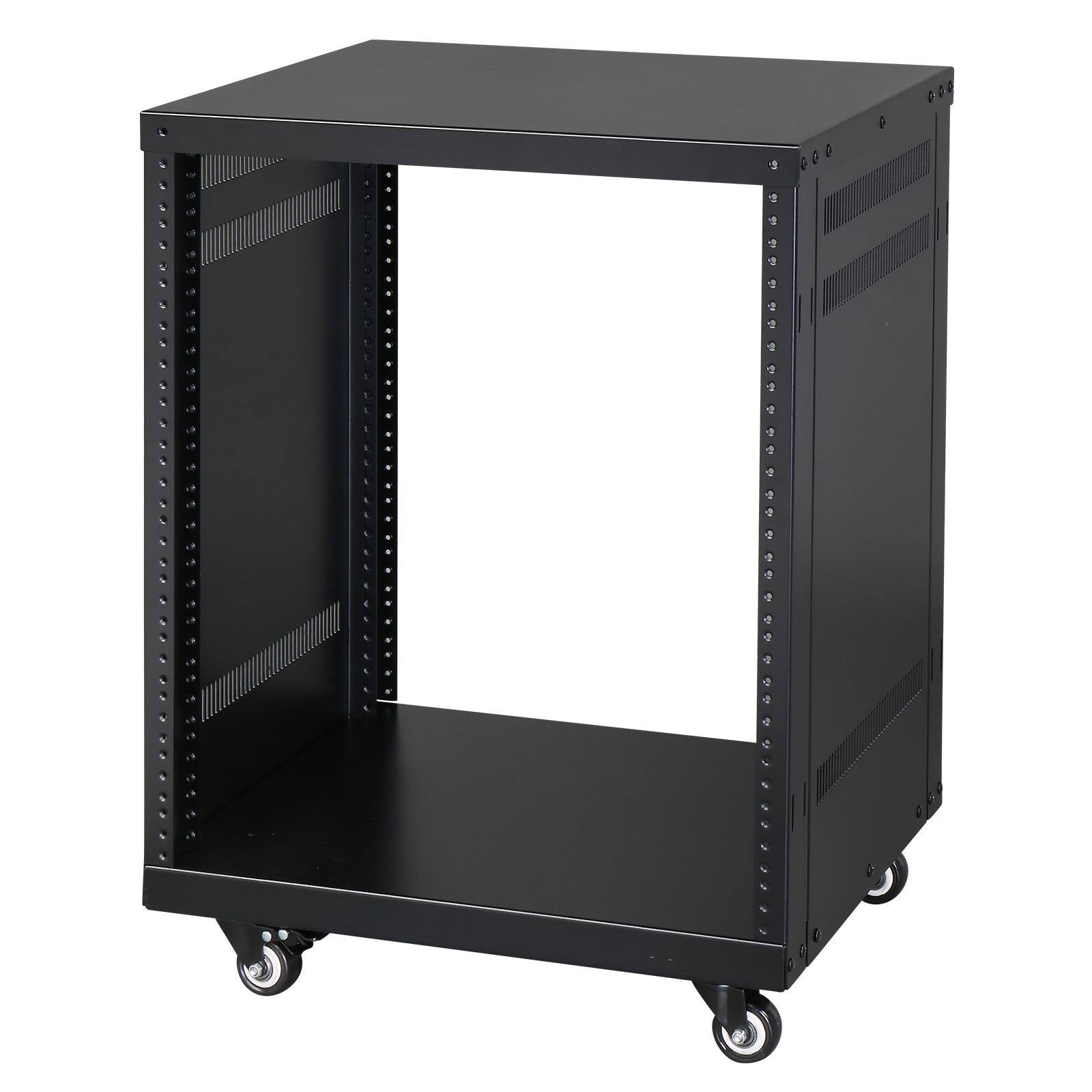 Angle. Winado - 12 Space Rack Stand Post Network Server Case| 19-Inch Rack-mountable Cabinet.