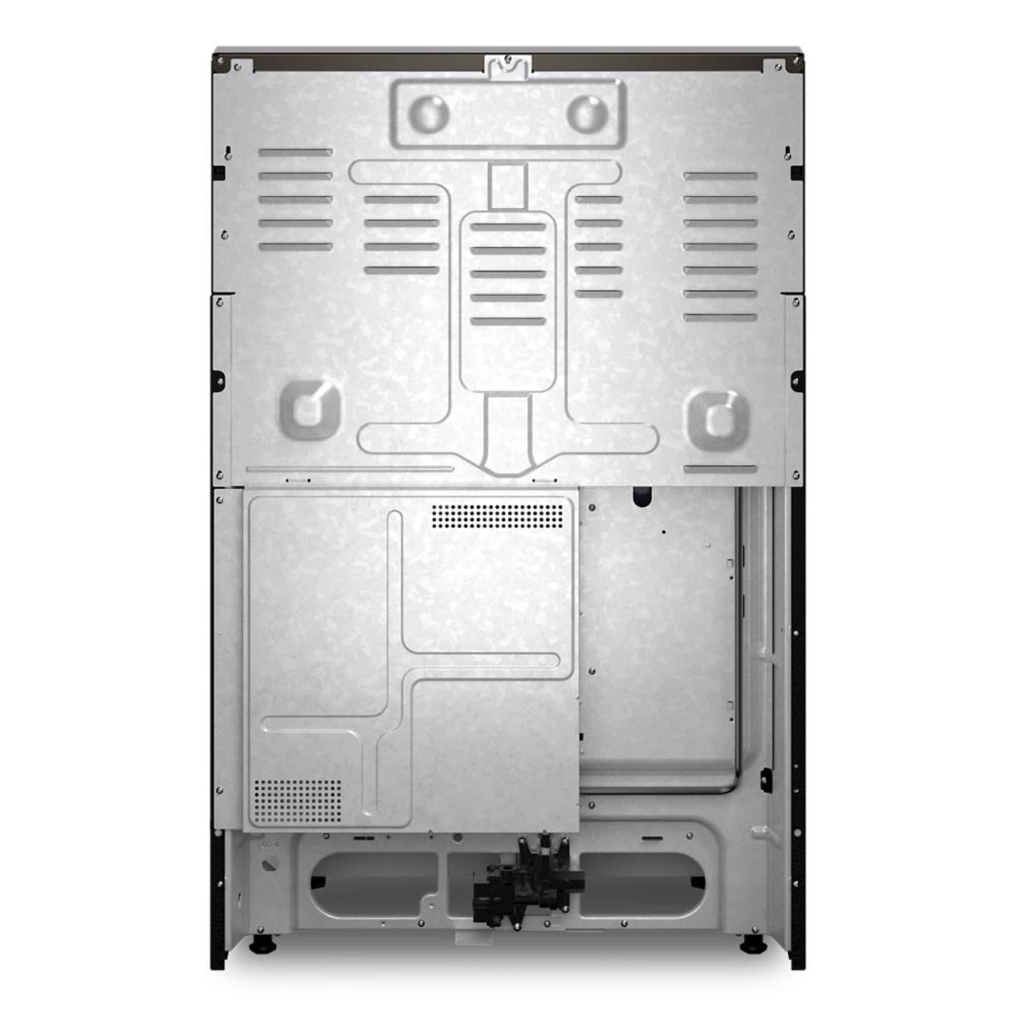 Back. Whirlpool - 5.0 Cu. Ft. Freestanding Gas Range with Air Cooking Technology - Black-on-Stainless.