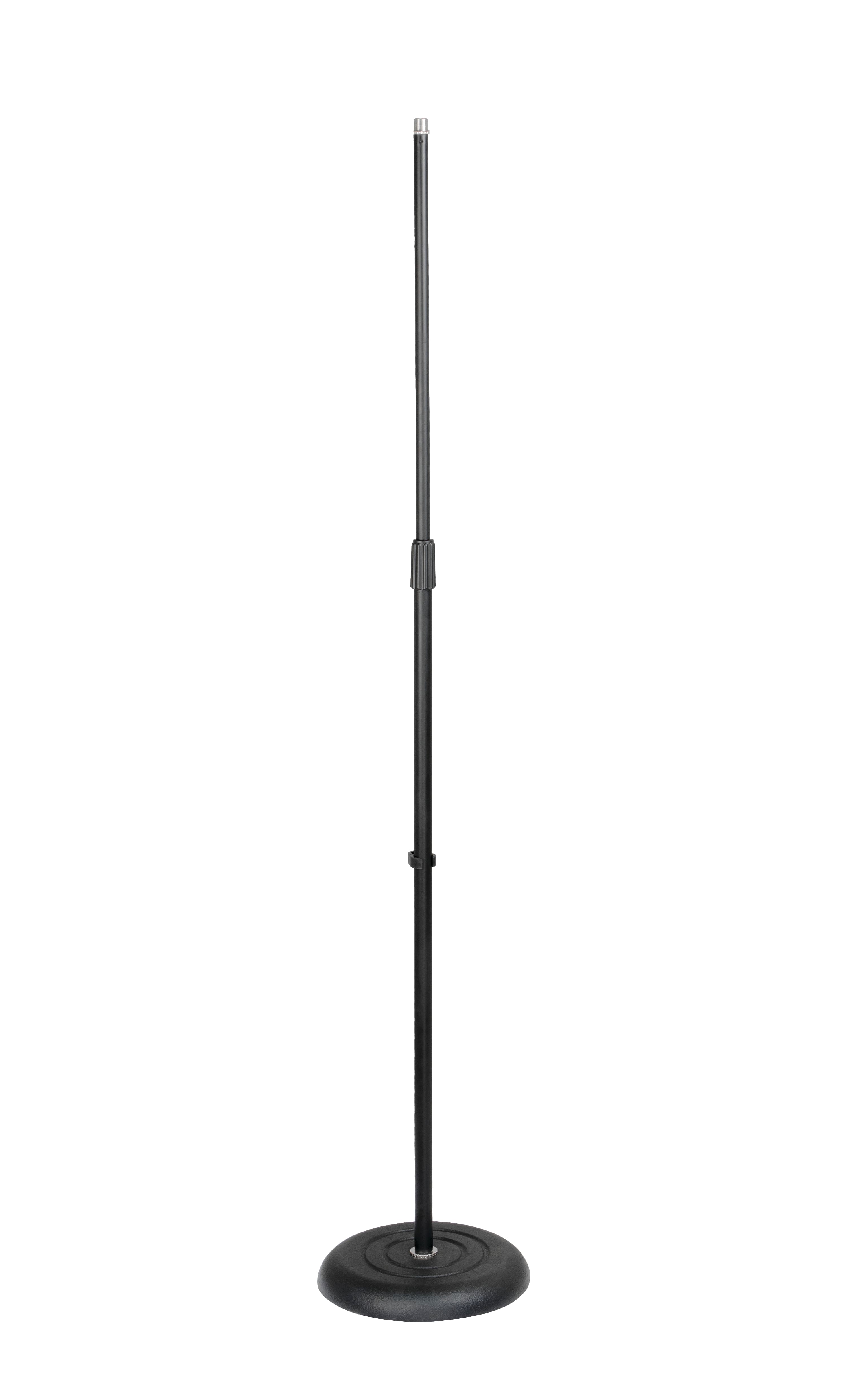 Gator Frameworks - Rok-it Tubular Microphone Stand With 10" Round Cast Iron Base & Twist Clutch Height Adjustment, Heavy Duty Construction