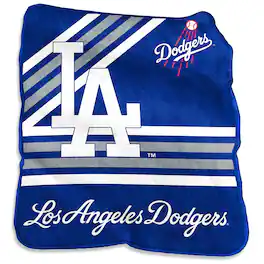 Logo Brands - Los Angeles Dodgers 50'' x 60'' Plush Raschel Throw - Multicolor