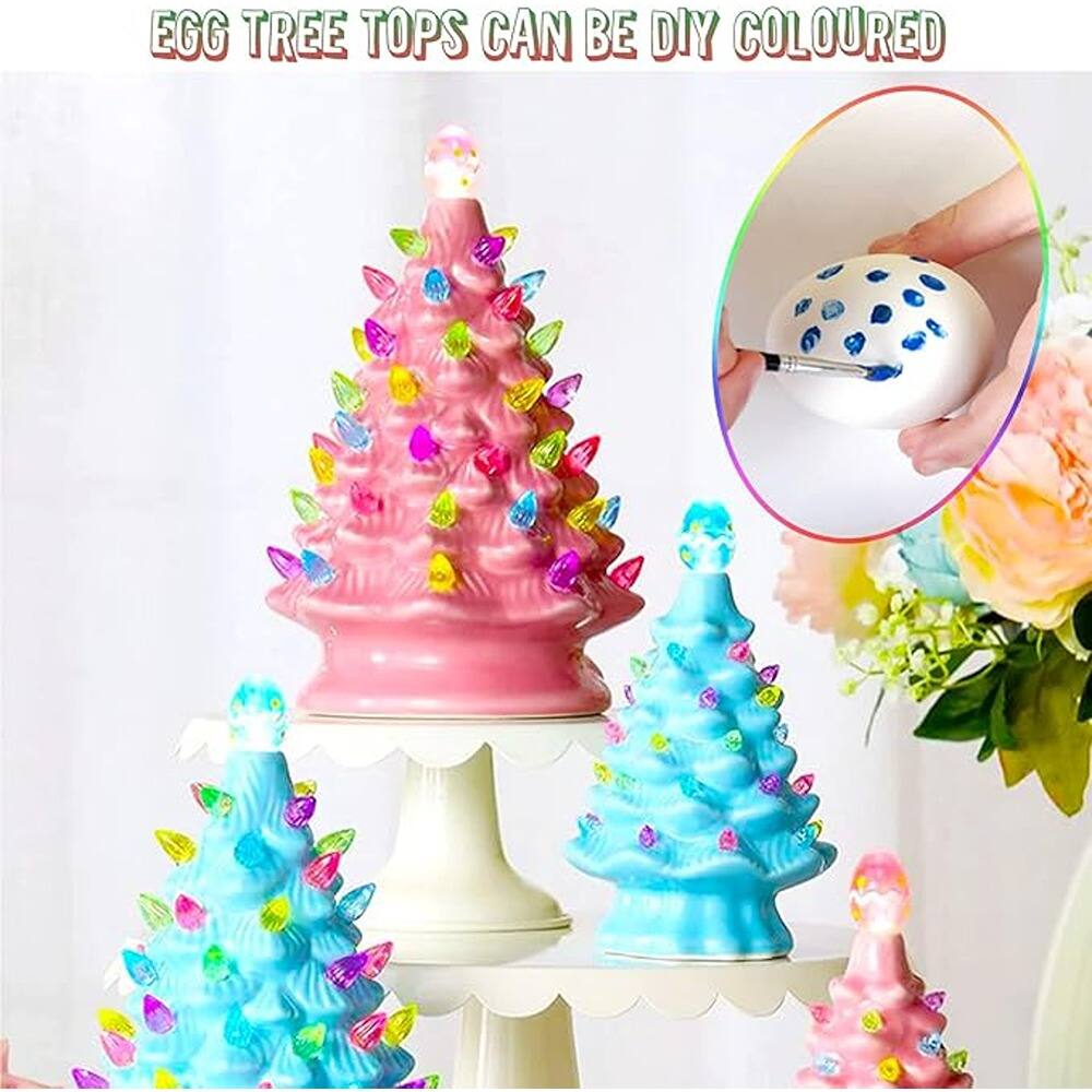 Egg tree tops can be DIY coloured.