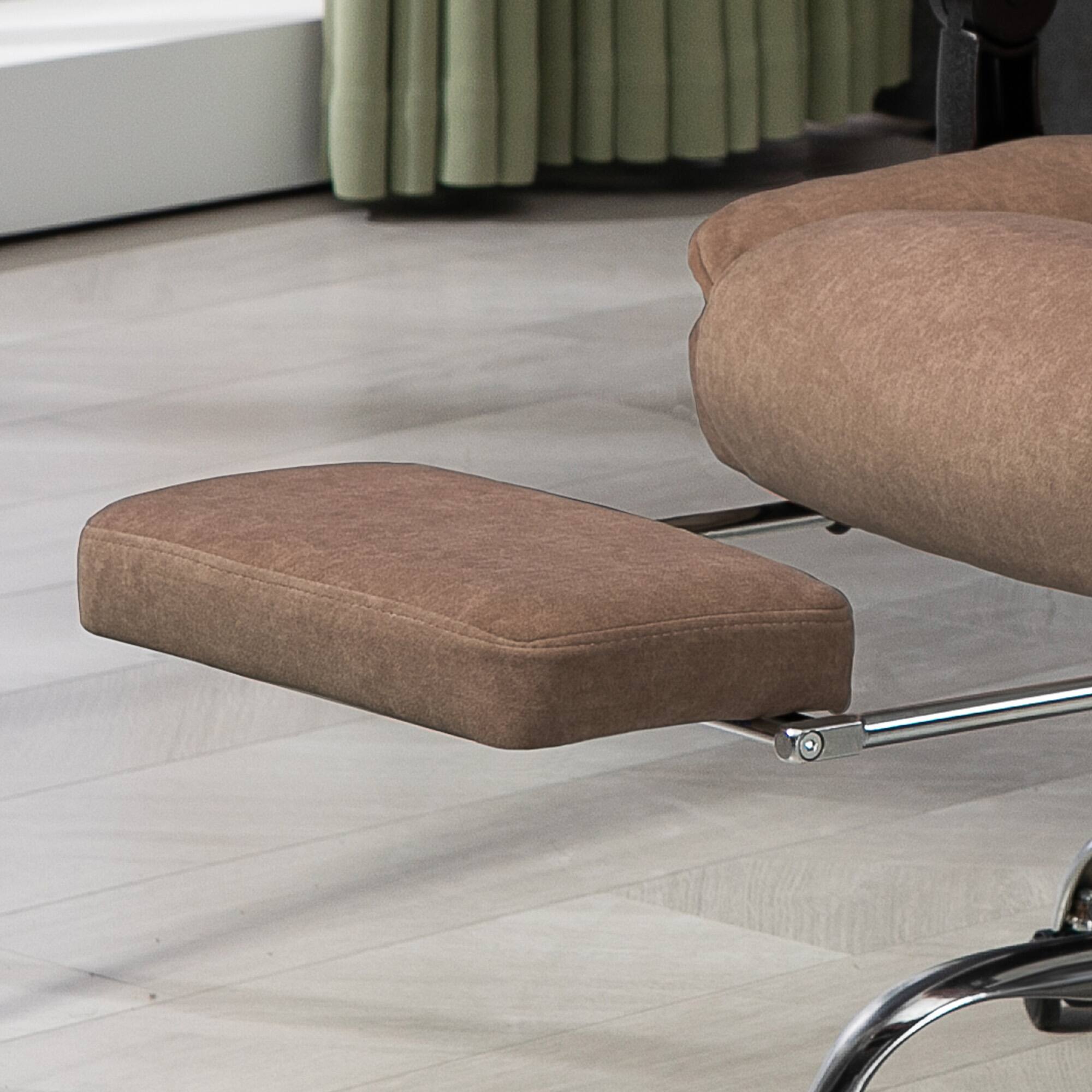 Alt View 8. Vinsetto - Massage Office Chair with Foot Rest, Executive Office Chair with 6 Vibration Point and Heat - Brown.