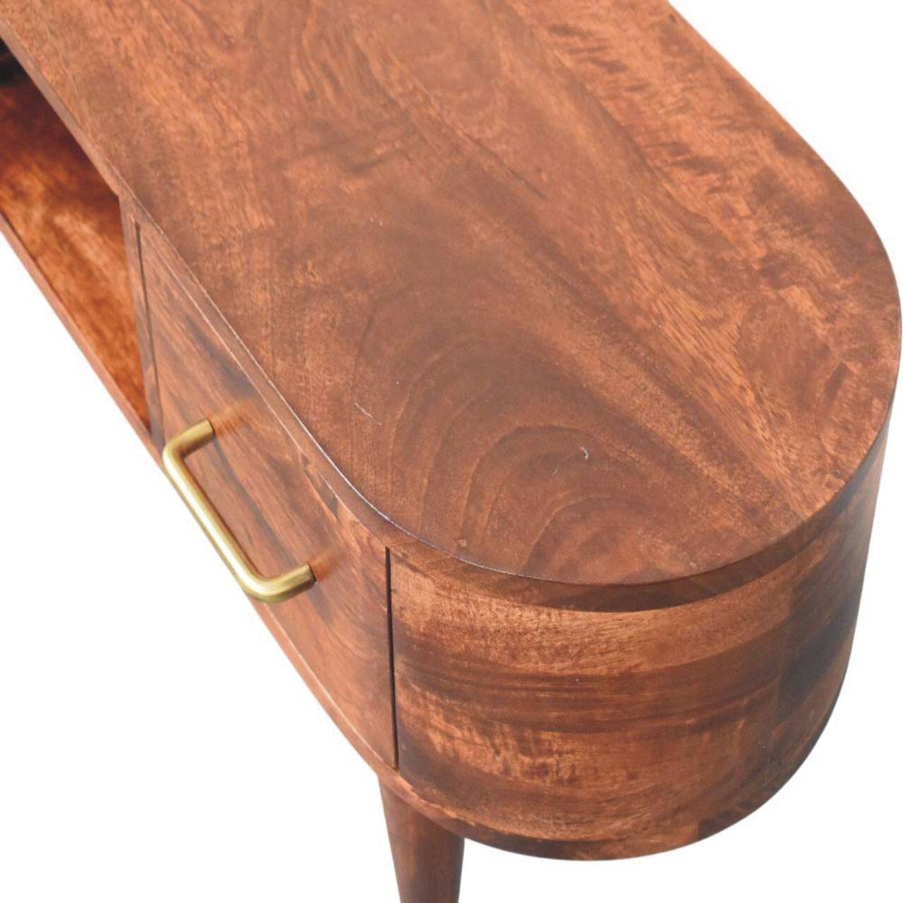 Alt View 2. Artisan Furniture - Artisan Furniture Solid Wood Two-Drawer Open-Slot Media Unit - Brown.