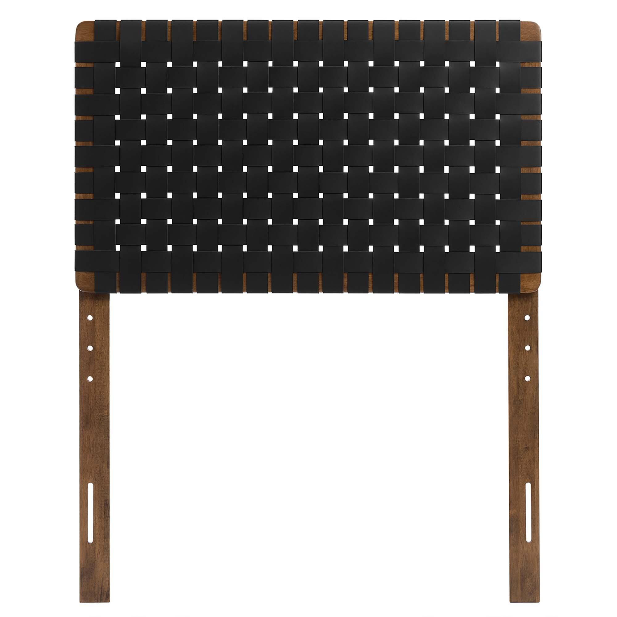 Alt View 1. Modway - Sparta Weave Vegan Leather Twin Headboard by Modway - Black.