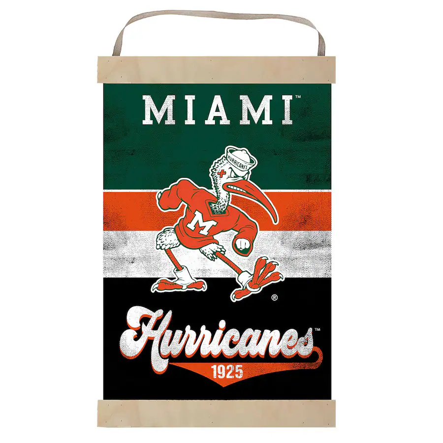 Anner Sign Jardine Miami Hurricanes Retro Logo Banner Sign Green - Best Buy