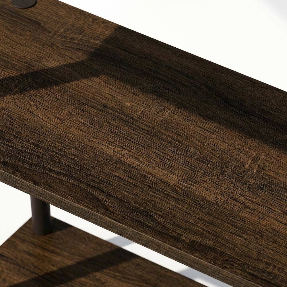 Alt View 1. FurniFact - Engineered Wood bookcase with sleek design for home storage - Walnut/Brown.