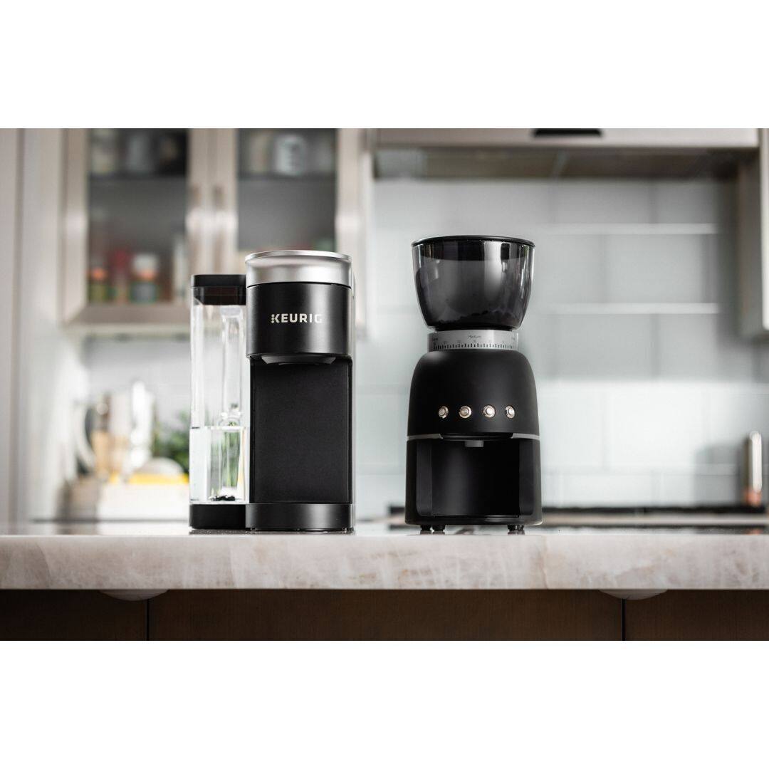Angle. PODMKR - PodMkr Grinder with Reusable Stainless Steel Pods for Nespresso Vertuo - Black.