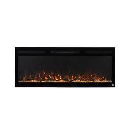 Touchstone Home Products - 50 in. Wall Mounted Recessed Sideline Fury Smart Electric Fireplace 1500W - Black