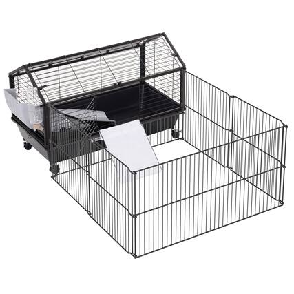 Front. Pawhut - Metal Rabbit, Guinea Pig.