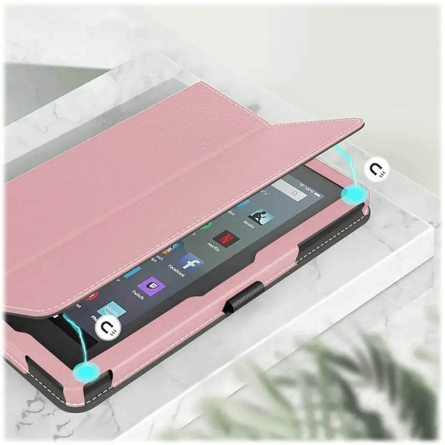 Alt View 17. SaharaCase - Hand Strap Series Folio Case for Amazon Fire 7 (2022) - Pink.