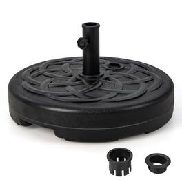 Mondawe - 22 Inch Fillable Heavy-Duty Round Patio Umbrella Base Stand - Black