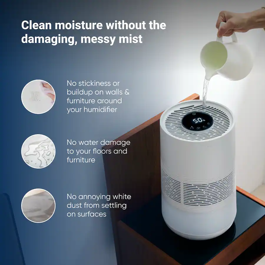 Blueair InvisibleMist 0.9 gallon Evaporative Premium Smart Top Fill ...