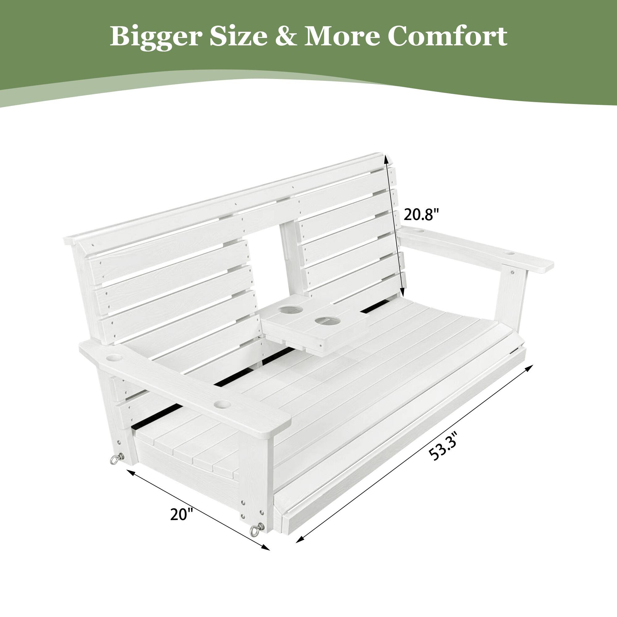 Bigger Size & More Comfort

20.8"  
53.3"  
20"