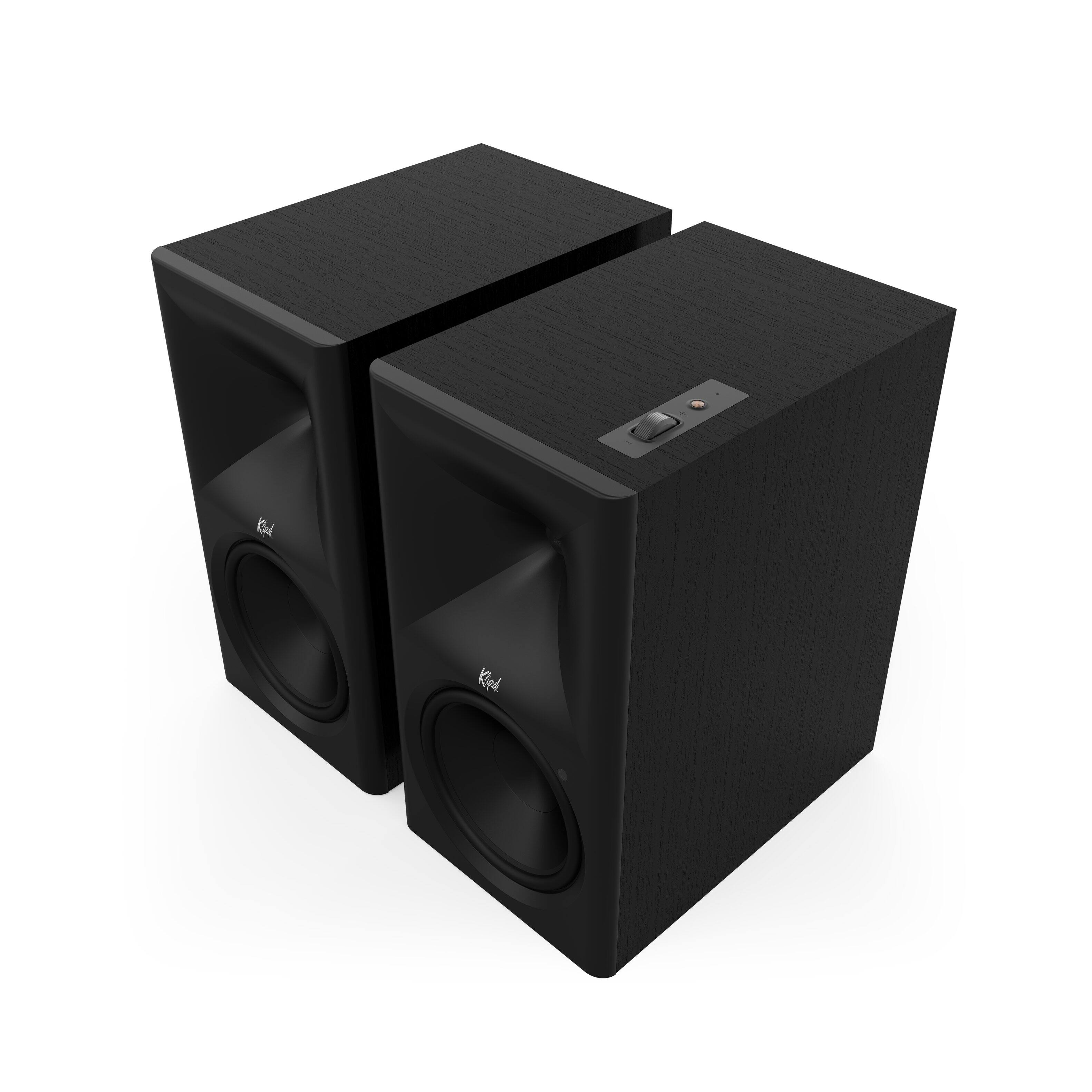 Left. Klipsch - The Nines II Powered Bookshelf Speakers (Pair) - Black.