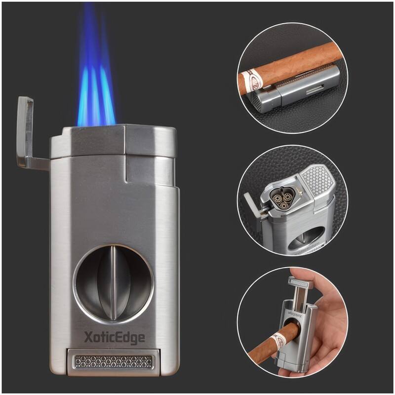 Left. Prestige - Lumina Torch w/ V-Cut (Silver) - Silver Finish.