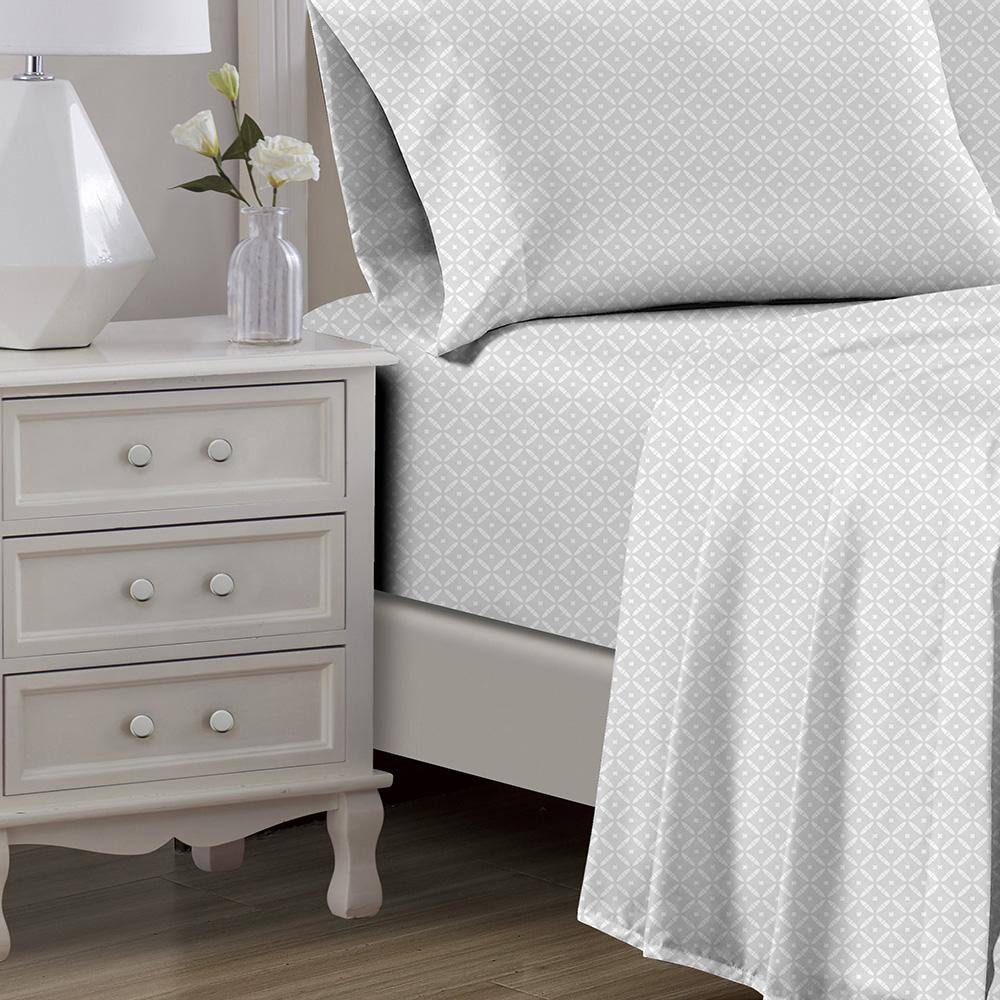 Alt View 1. RT Designers Collection - RT Designers Collection Jane 1000 Thread Count CVC Ultra Soft Sheet Set Silver Queen - Silver.