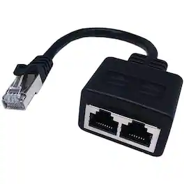 4XEM - 2-to-1 RJ45 Splitter Cable Adapter - F/M- CAT6