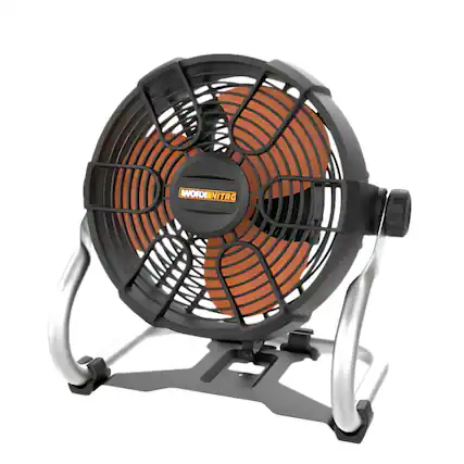 The text on the image reads "WORX NITRO," which is a brand name for a portable fan.