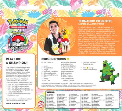 Pokmon Trading Card Game: World Championship Deck 2024 Styles May Vary 100-10166 - Best Buy Pokmon Trading Card Game: World Championship Deck 2024 Styles May Vary 100-10166 - Best Buy