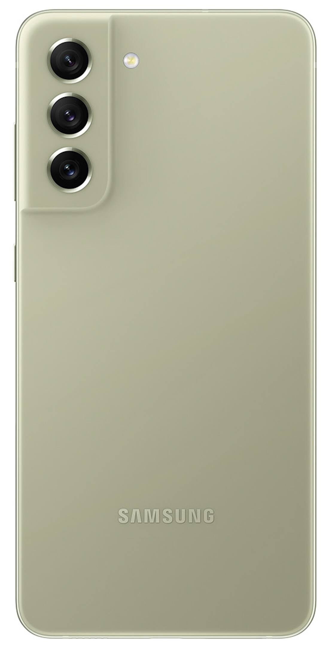 Angle. Samsung - Pre-Owned Excellent Galaxy S21 FE 5G 128GB (Unlocked) - Olive.